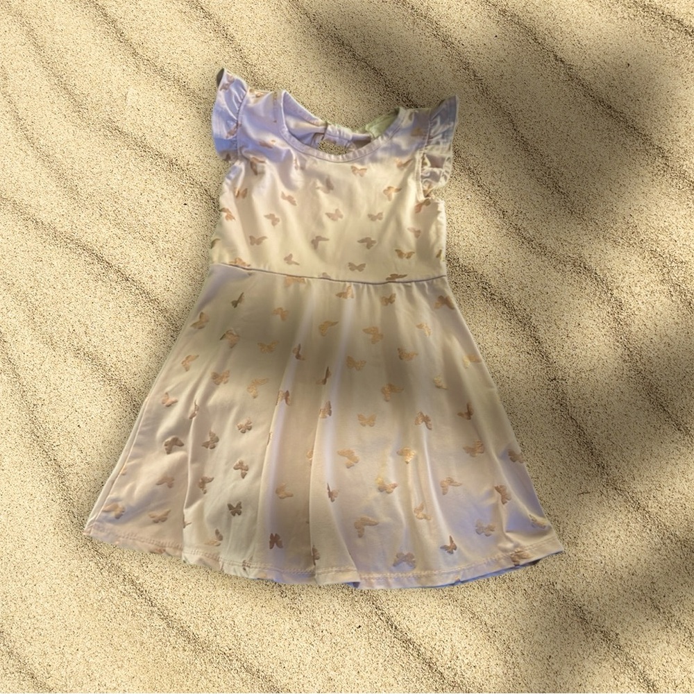 Btween Butterfly Print Girls Dress